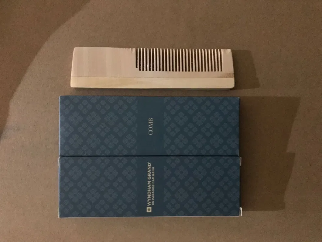 Wooden Comb in Sachet with Hotel Amenities for Hotel Room